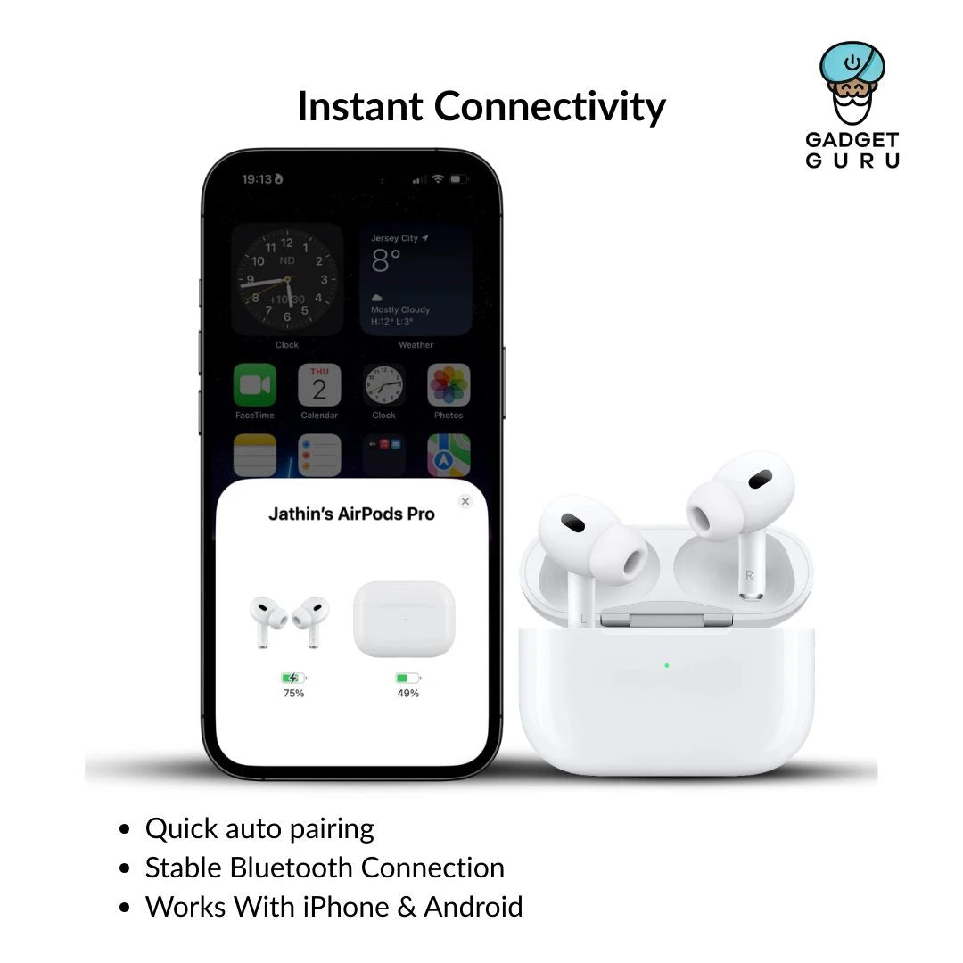 GadgetGuru™ Aurapods Pro 2  Superior ANC | 6 Months Warranty